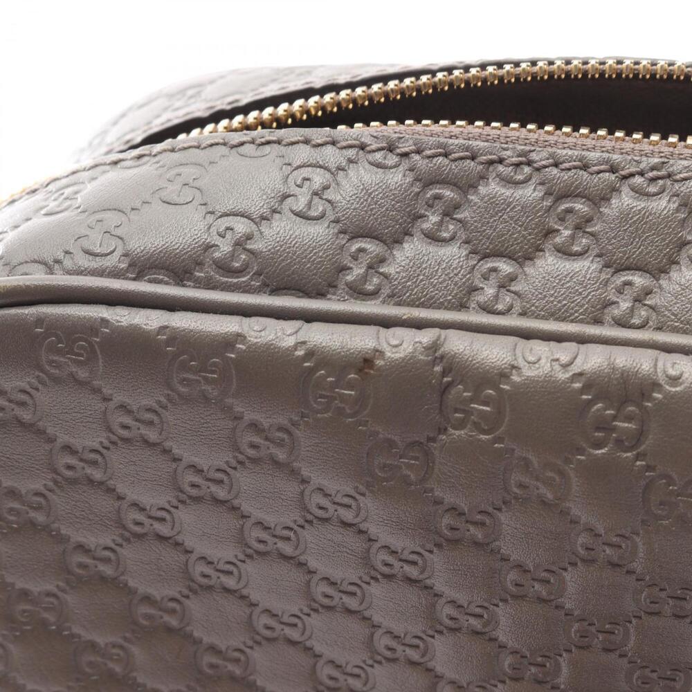 GUCCI Authentic Gray Leather Shoulder Bag - Picture 6 of 9